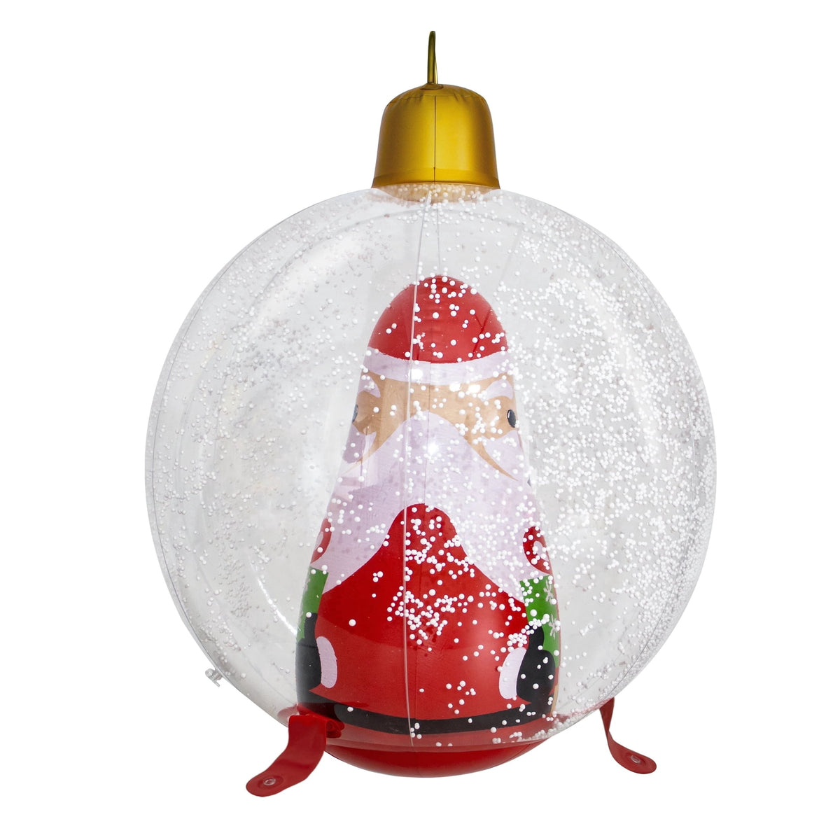 Clear and Red Blow-Up Santa Snowglobe Christmas Yard Inflatable, 29", by Holiday Time