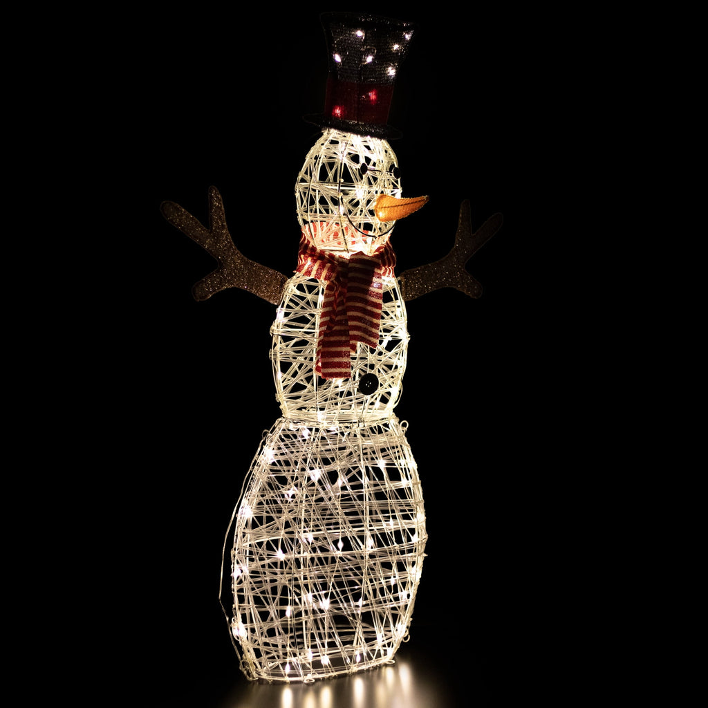 Northlight LED Lighted Snowman with Top Hat and Red Scarf Outdoor Christmas Decoration - 43"