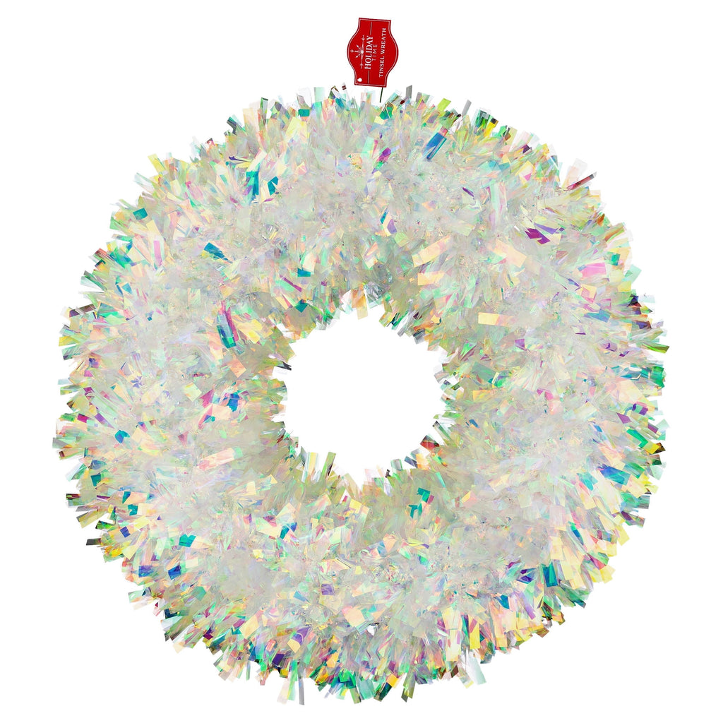 Tinsel Christmas Wreath, Iridescent, 20", by Holiday Time