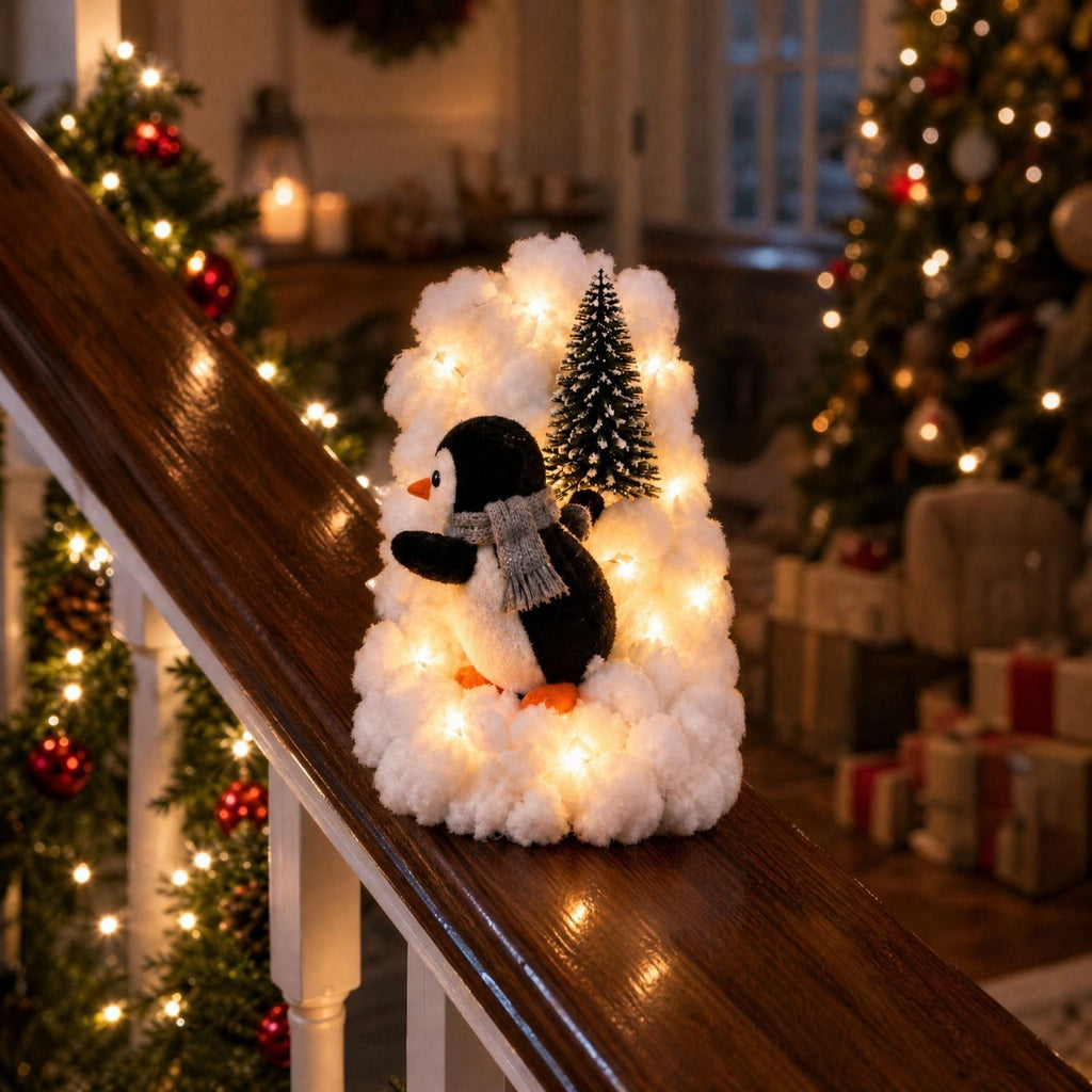 Snowman Magic Fountain, Flowing Snowflake LED Christmas Garden Light,Solar Power and Outdoor Garden Stake for Christmas Yard Decor