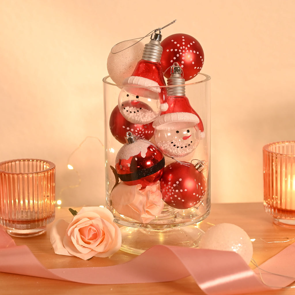 Valery Madelyn 24ct 2.36" Christmas Ball Ornaments, Red White Shatterproof Ornaments for Christmas Party Decor