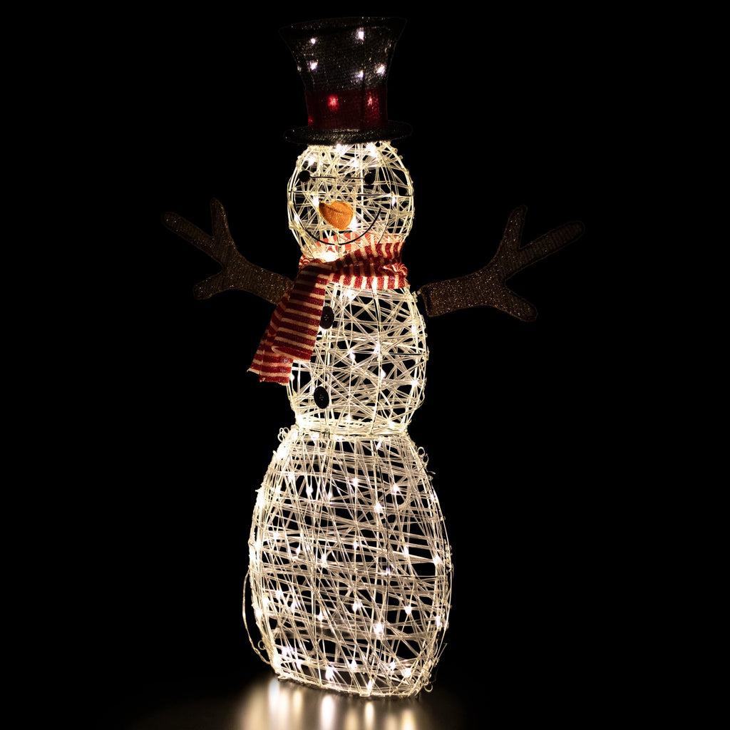 Northlight LED Lighted Snowman with Top Hat and Red Scarf Outdoor Christmas Decoration - 43"