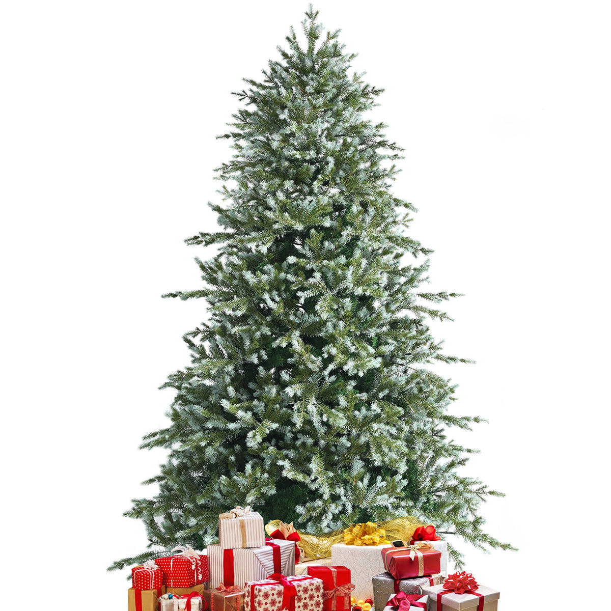 Costway 6ft Artificial Christmas Spruce Hinged Tree w/ 892 Mixed PE & PVC Tips