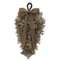 Christmas Teardrop Decorative Swag, Champagne, 28", by Holiday Time