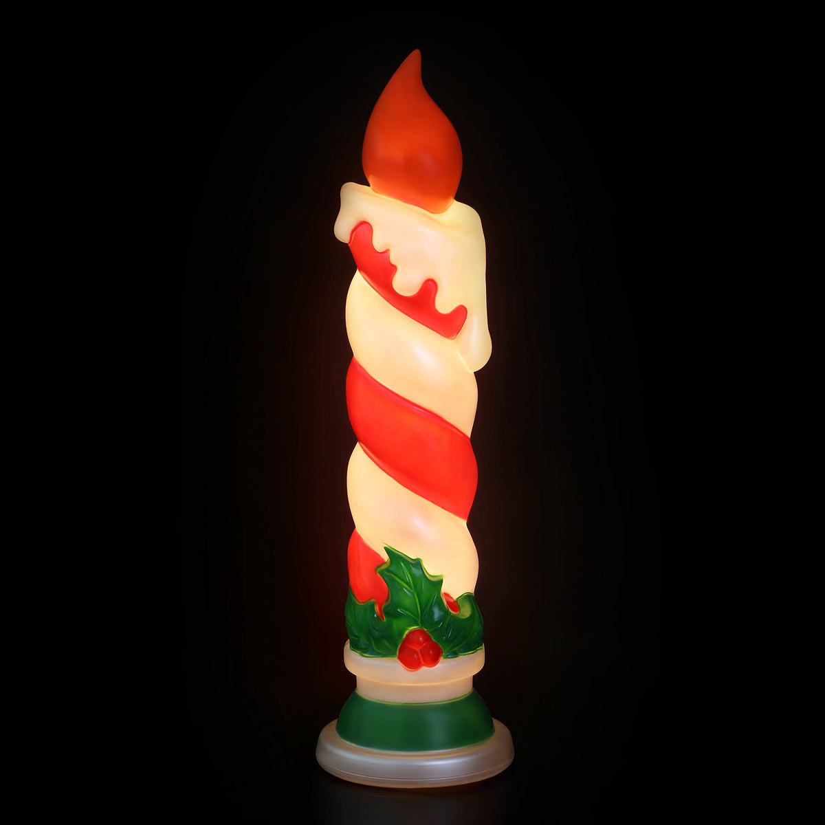 Mr. Christmas 40-Inch Red Blow Mold Candle with LED Light for Indoor and Outdoor Use