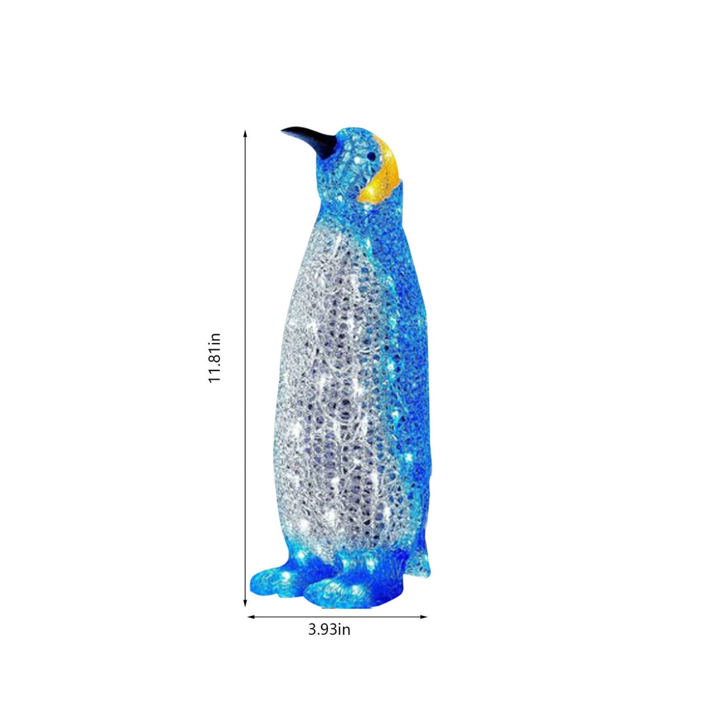 AZXY Clearance!Christmas Yard Decorations Penguin,Pre-Lit Penguin Christmas Garden Stakes,Large Animals Statue Outdoor Ornaments with Led Lights for Outdoor Decorations