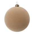 My Texas House 2-Count Gold Velvet-Feel Ball Shatterproof Christmas Ornaments, 7"