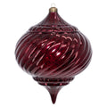 My Texas House 2-Count Burgundy Finial Shatterproof Christmas Ornaments, 11"