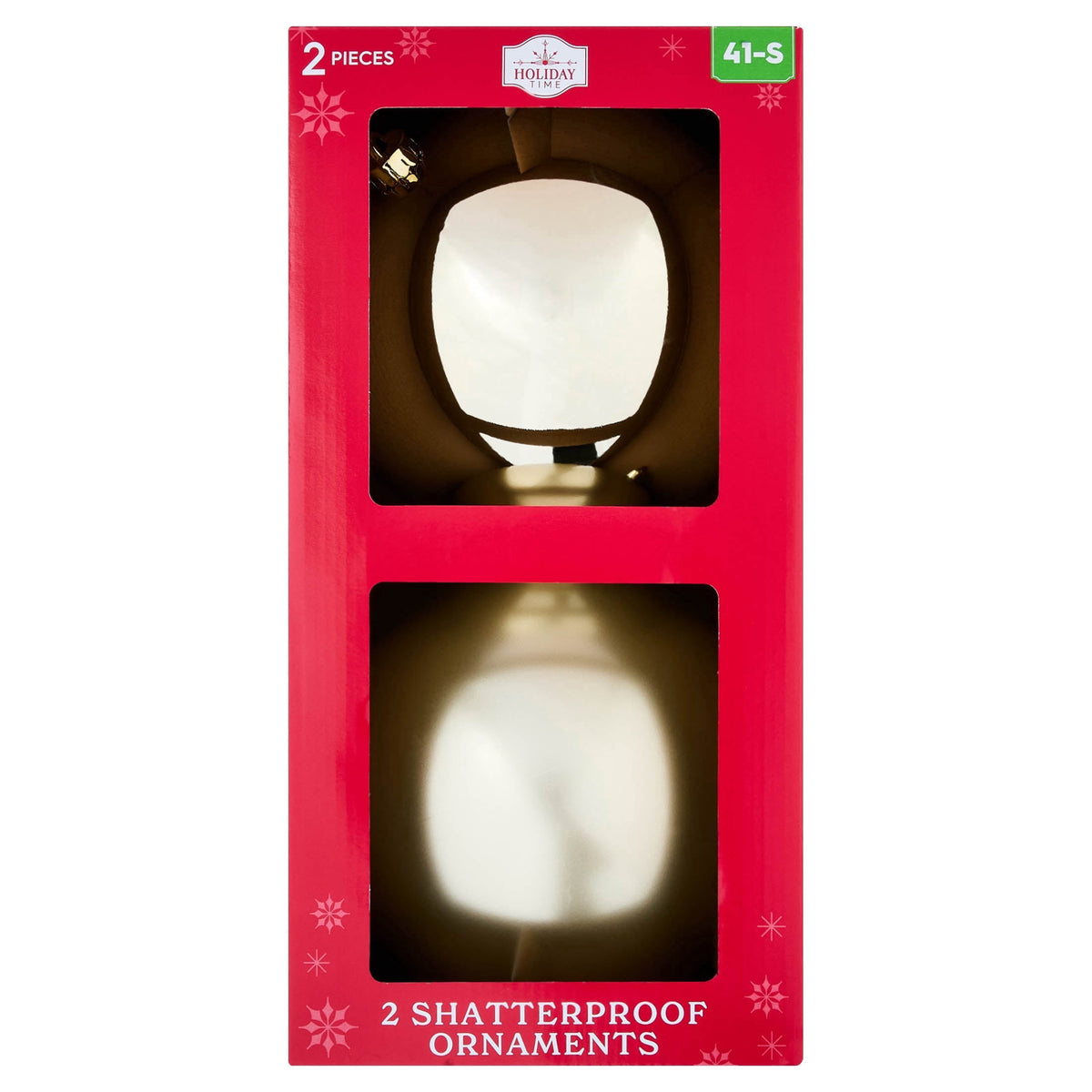 2-Count Bronze Jumbo Ball Shatterproof Christmas Ornaments, 8.5", by Holiday Time