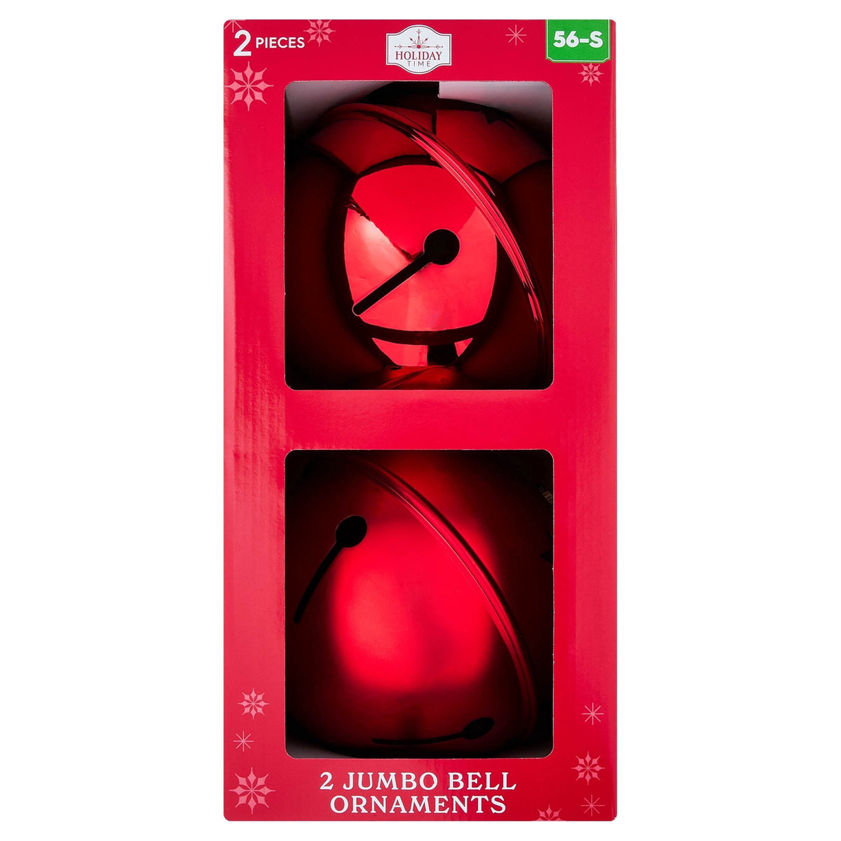 2-Count Silver Jumbo Bell Shatterproof Christmas Ornaments, 8", by Holiday Time