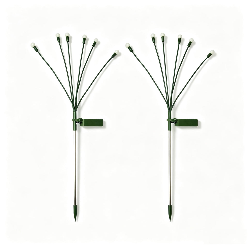 Outdoor Solar-Powered LED Fireflies Yard Stakes, Warm White, 27", 2 Count, by Holiday Time