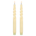 Indoor Battery-Operated LED Plastic Flameless Christmas Twisted Taper Candles, Cream, 11", 2 Count, by Holiday Time