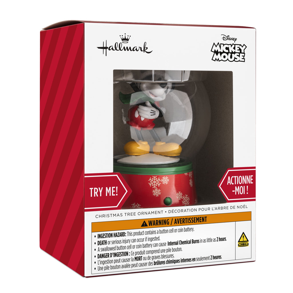 Hallmark Ornament (Disney Mickey Mouse Musical Snow Globe), 1 Count