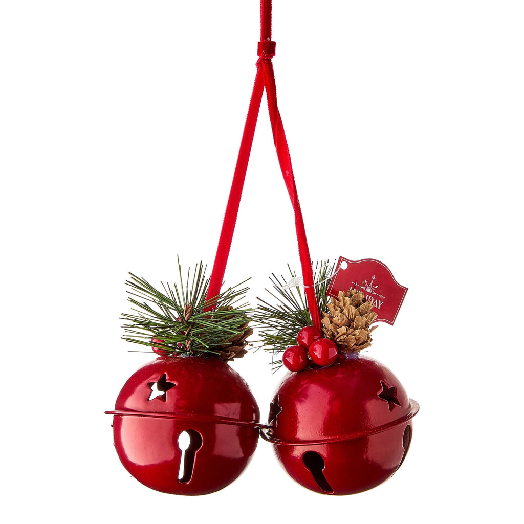 Red Metal Jingle Bells Christmas Ornament, 10", by Holiday Time