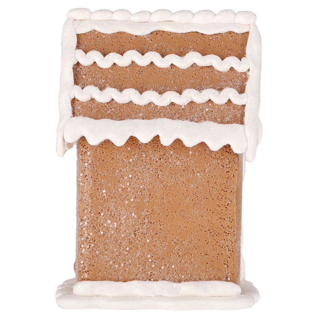 Clay Dough Gingerbread House Christmas Decoration, Brown and White, 5.3", by Holiday Time