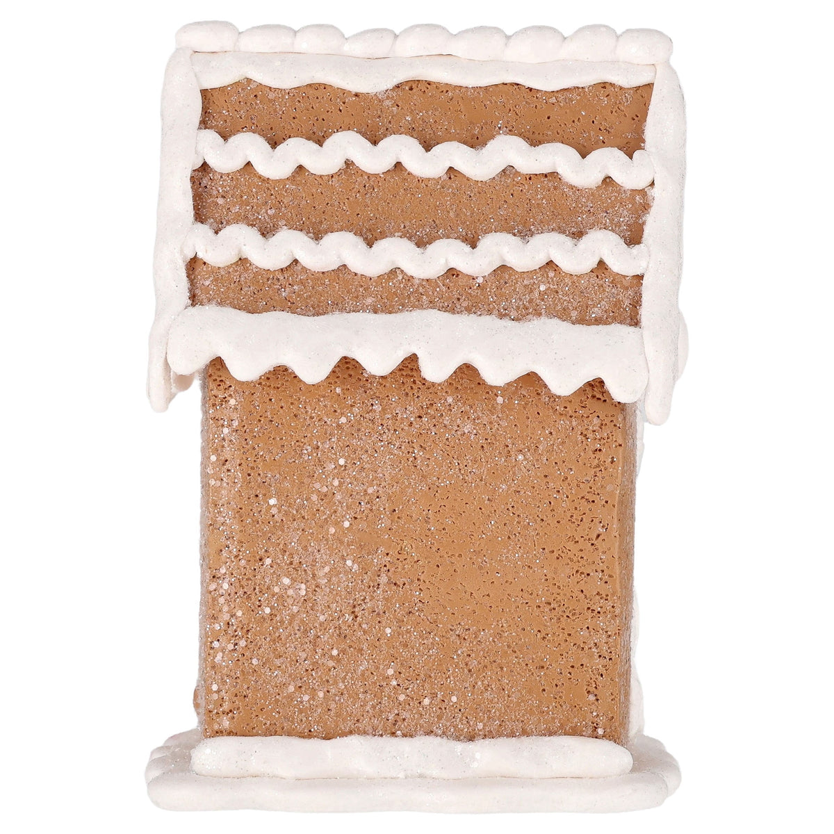Clay Dough Gingerbread House Christmas Decoration, Brown and White, 5.3", by Holiday Time