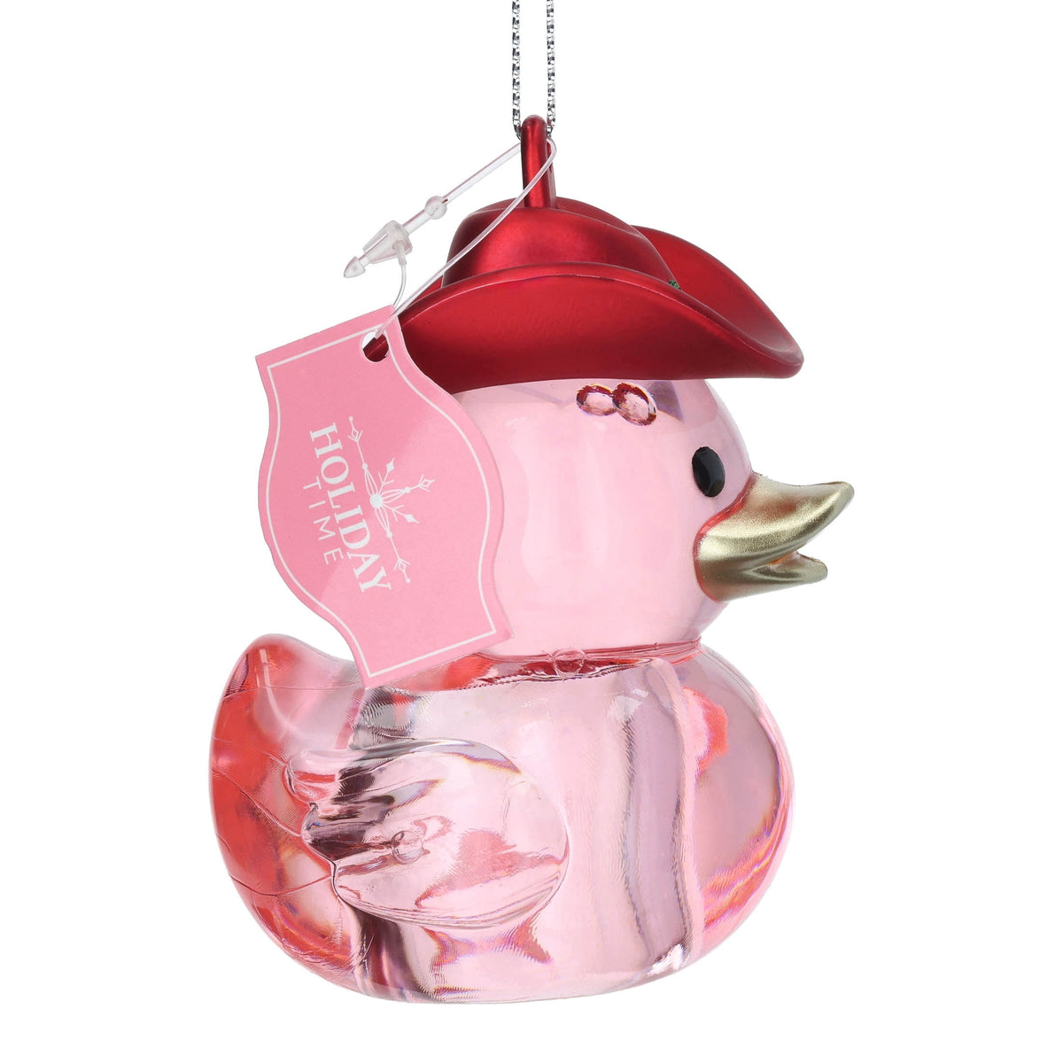 Pink Rubber Duckie with Cowboy Hat Christmas Ornament, 3", by Holiday Time