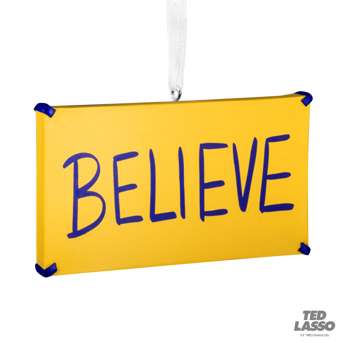 Hallmark Christmas Ornament (Ted Lasso Believe Sign), 1 Count