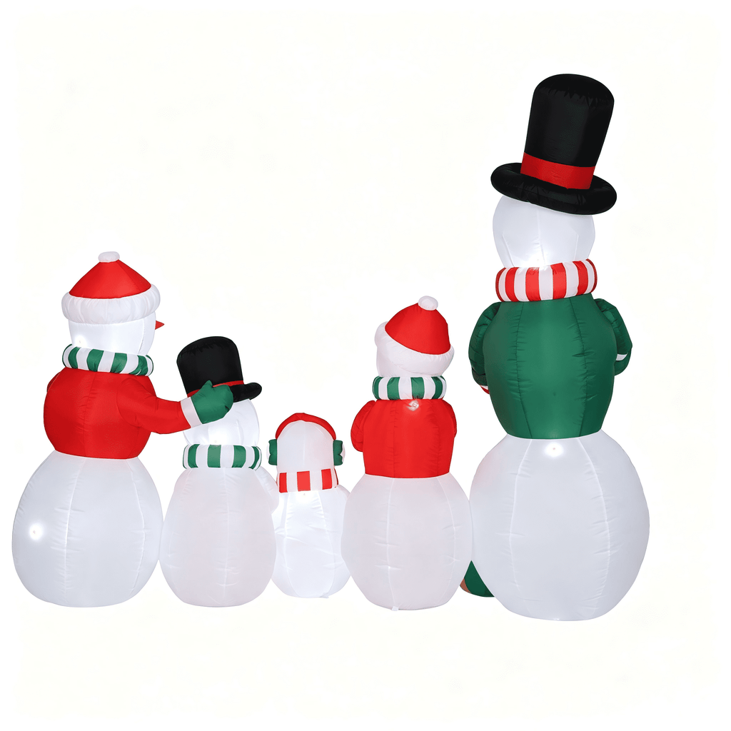 Firstness 6.5Ft High Christmas Inflatable Snowman Family with LED Lights Christmas Outdoor Decoration