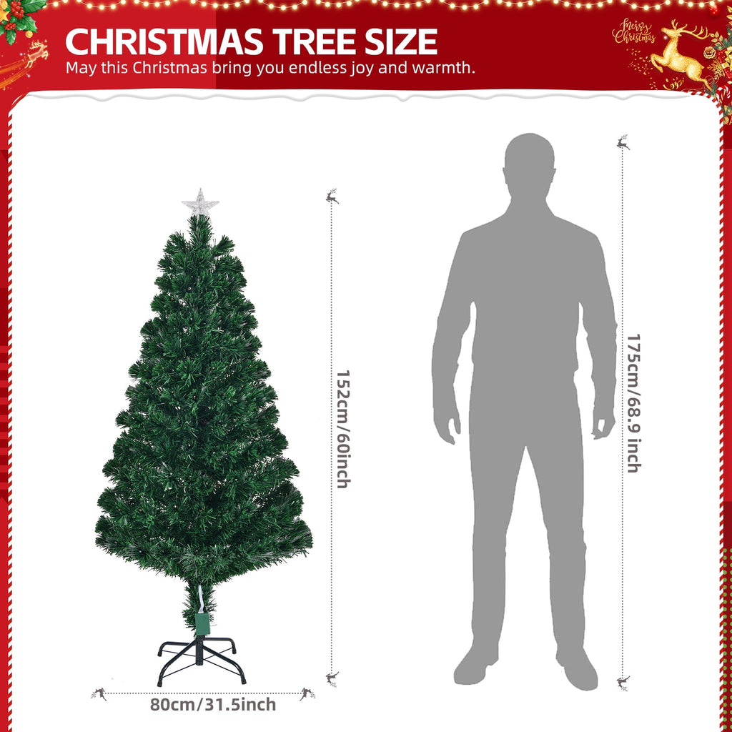 Ktaxon Black Christmas Tree 6ft Artificial Xmas Tree with 250 LEDs,Indoor Holidays Decoration,8 Modes