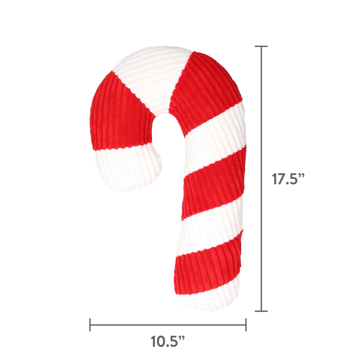 Candy Cane Decorative Christmas Pillow, Red and White, 10.5" x 17.5", by Holiday Time