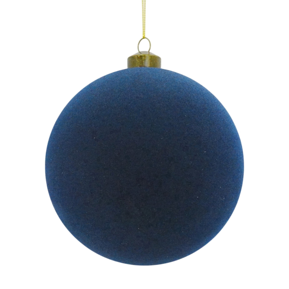 2-Count Dark Blue Jumbo Velvet-Feel Ball Shatterproof Christmas Ornaments, 7", by Holiday Time