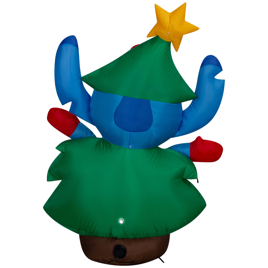 Airblown Christmas Yard Inflatable Stitch in Christmas Tree Costume by Disney, 5 ft