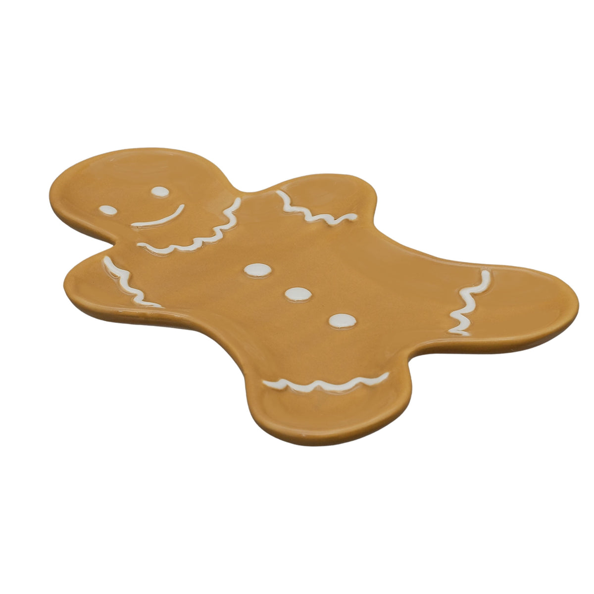Holiday Time Gingerbread Man Appetizer Plates, 4-Pack