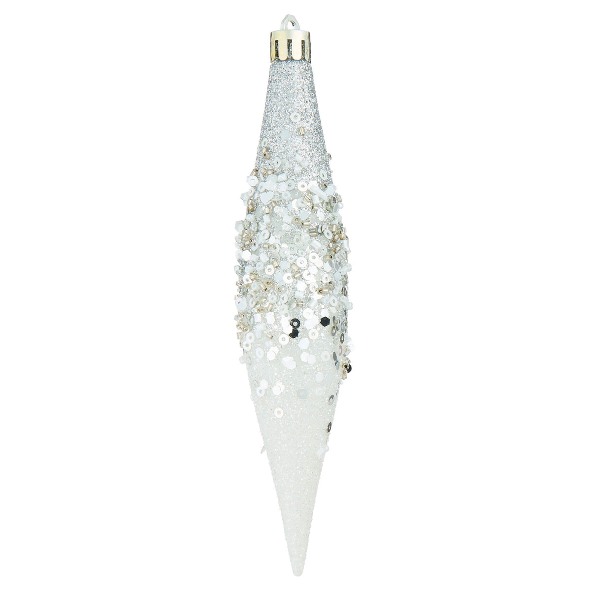 6-Count Red and White Glitter Ombre Finial Shatterproof Christmas Ornaments, 6.1", by Holiday Time