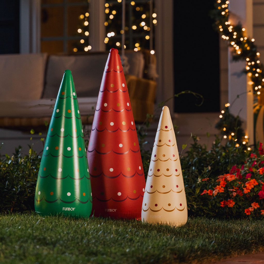 Funboy Inflatable Holiday Tree Cones, 3-Pack – Indoor/Outdoor Christmas Decorations