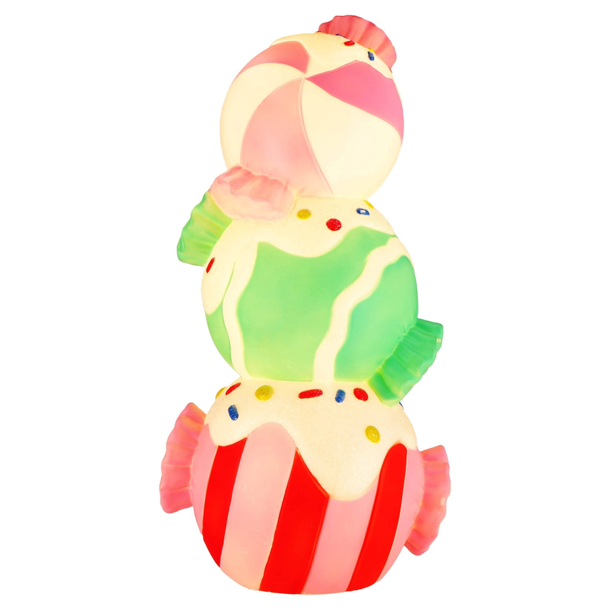 Lighted Blow Mold Stacked Candies Indoor/Outdoor Christmas Decoration, Multicolor, 28", by Holiday Time