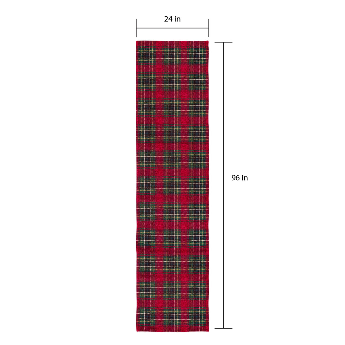 Better Homes & Gardens Red Corin Plaid Washable Indoor Runner Rug, 24"x96"