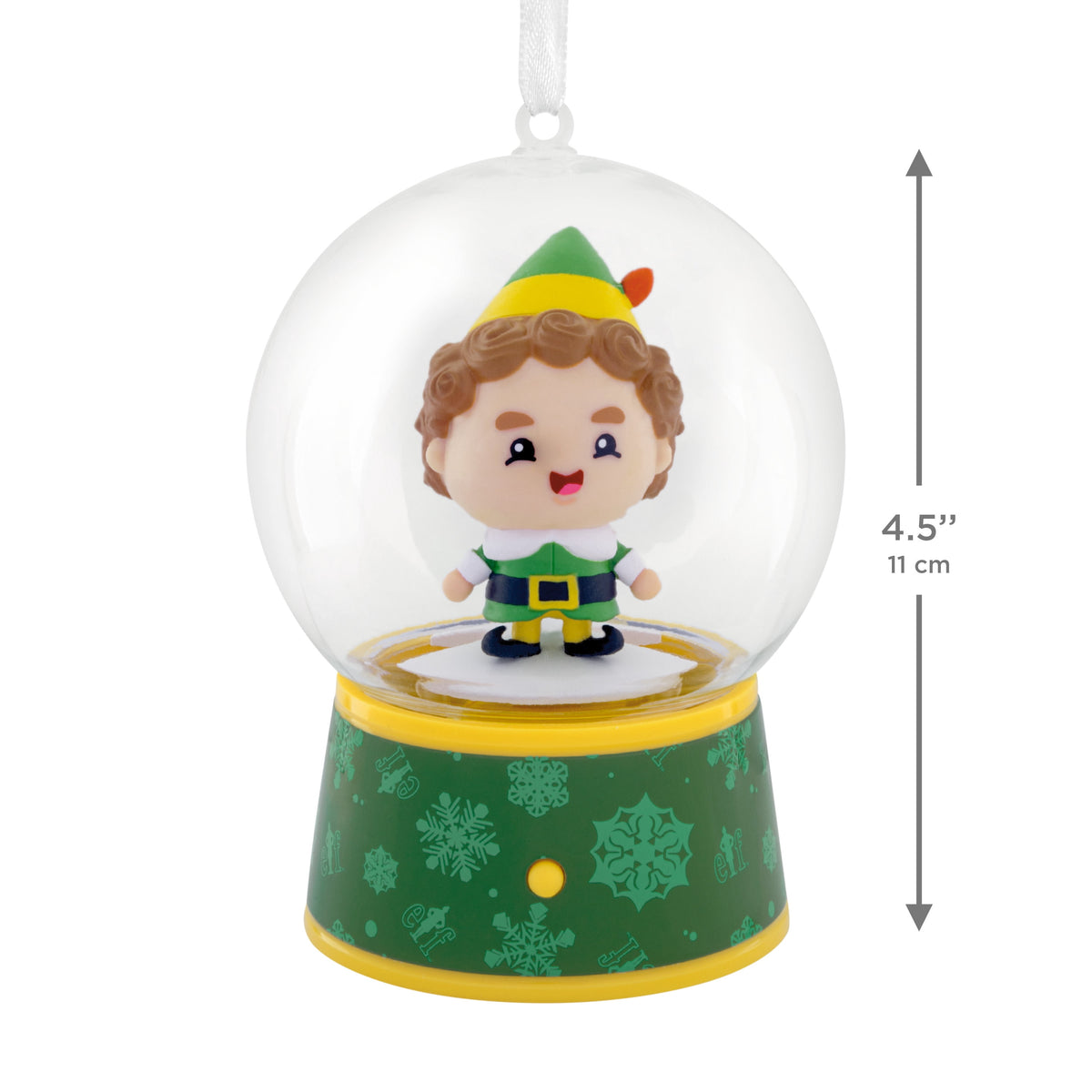 Hallmark Christmas Ornament (Elf Buddy Globe With Motion), 1 Count