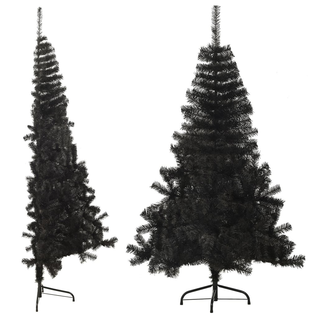 vidaXL Christmas Tree Decoration Artificial Half-Circle Tree with Stand PVC