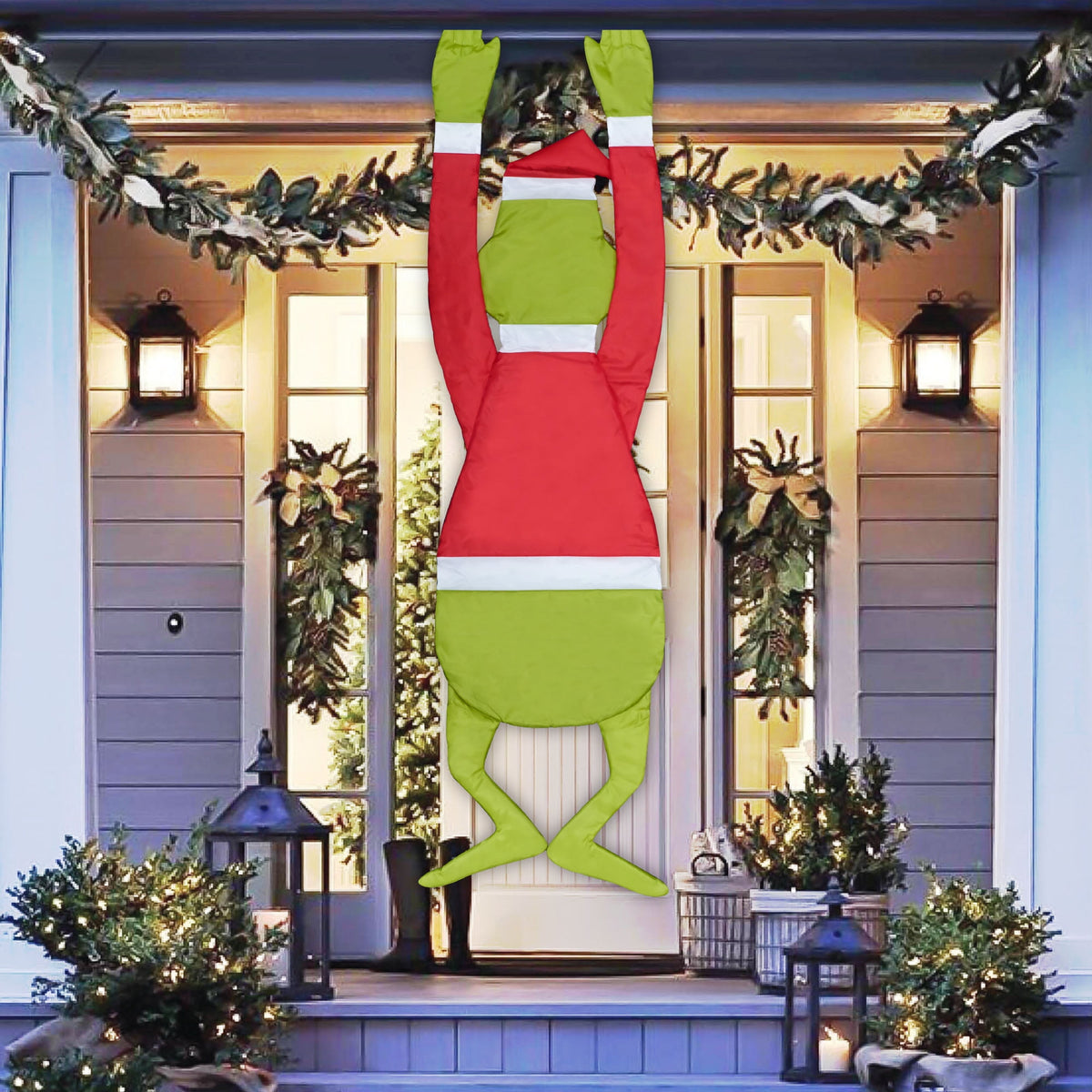 Dr. Seuss The Grinch Hanging‑On Christmas Character – 5 Foot Outdoor Decoration