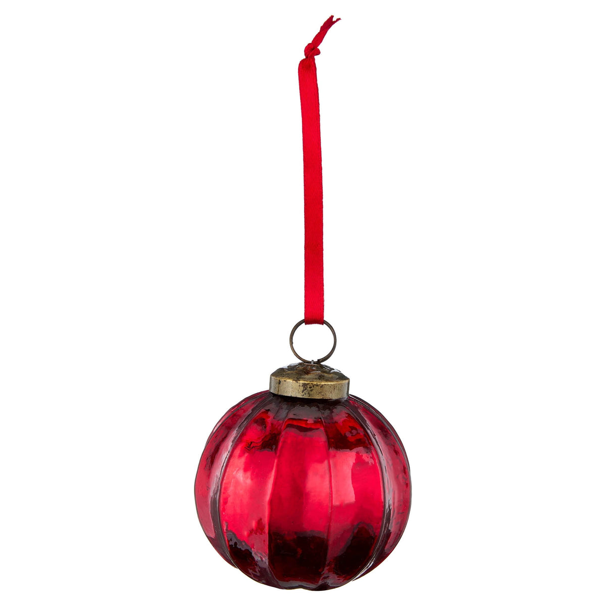 6-Count Red Mercury-Style Glass Ball Christmas Ornaments, 3.3", by Holiday Time