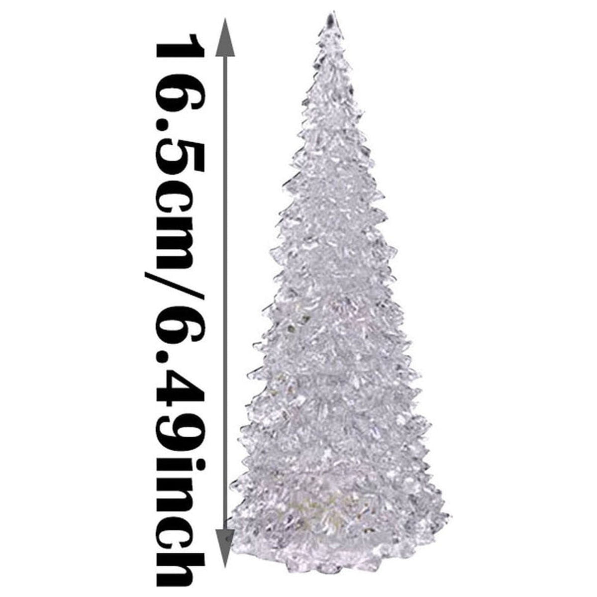 Bouanq 2/3/5PCS LED Christmas Tree Lights, Mini Acrylic Light Up Christmas Tree Lights, Color Changing Xmas Table Decorations Indoor, Holiday for Bedroom Table