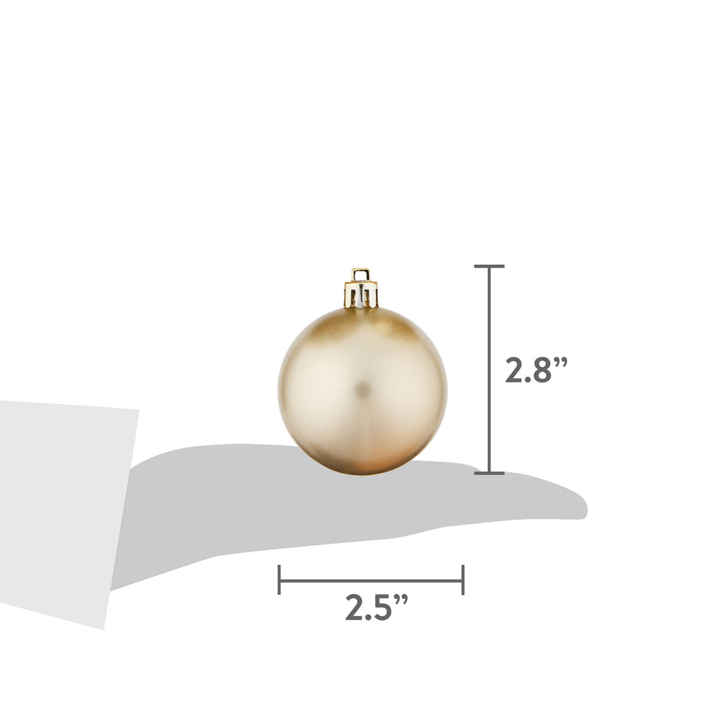 24-Count Red/Green/Gold Ball Shatterproof Christmas Ornaments, 2.8", by Holiday Time