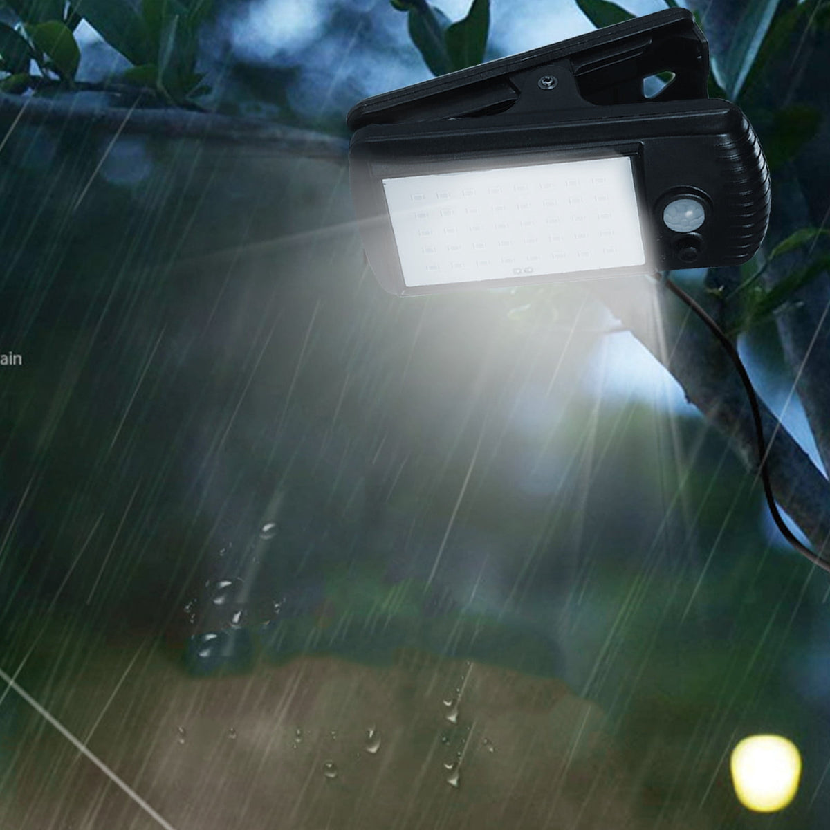 Gnmfd Solar Clip Lights Outdoor Motion Sensor LED Solar Security Lights Wireless IP65 Garden, Fence, Patio, Porch, Yard, Pathway, Energy Saving Auto On Off Lighting