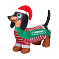 Multicolor Dachshund in Sweater Christmas Airblown Yard Inflatable, 3.5', by Holiday Time