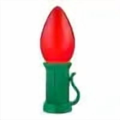 3 ft. Battery Operated LED Jumbo Red Bulb Holiday Yard Decoration