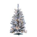 3 ft. Pre Lit Clear UL Flocked Colorado Spruce Tree