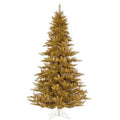 Vickerman K235430 3 ft. x 25 in. Tinsel Artificial Unlit Christmas Tree with Plastic Tree Stand - Gold