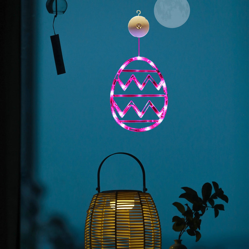 XGFHYJEH Easter Lighted Window Decorations, Easter Egg Lights, Easter Lights, Egg String Lights, Easter Decorations Indoors, Easter Hanging Decoration
