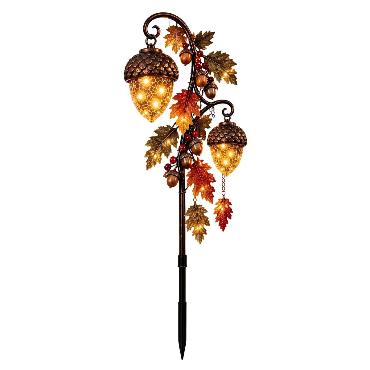 Luckky Christmas Bell Cascade Solar Yard Light, 39.37 Inch Warm White Cascading Bell Garden Stake Light, Solar‑Powered Outdoor Christmas Decor for Lawn, Garden, Pathway & Front Yard, 1 Pack