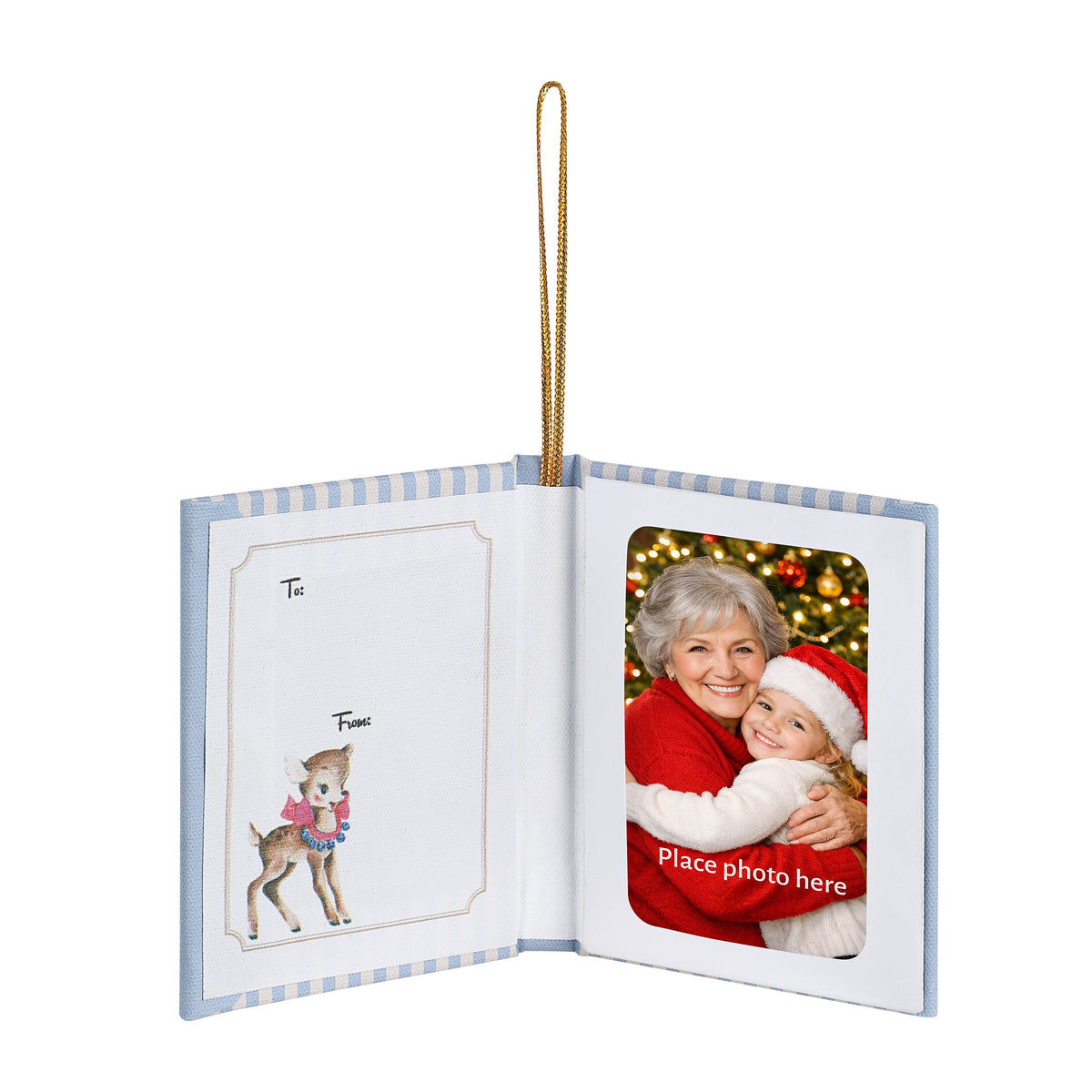 Mr. Christmas Reindeer Storybook Ornament, Blue