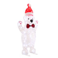 Indoor/Outdoor Light-Up Icy Bear Christmas Decoration with 35 LED Lights, Red and White, 30", by Holiday Time