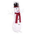 Indoor/Outdoor LED Icy Snowman Christmas Decoration, White/Black/Red, 19.7", by Holiday Time