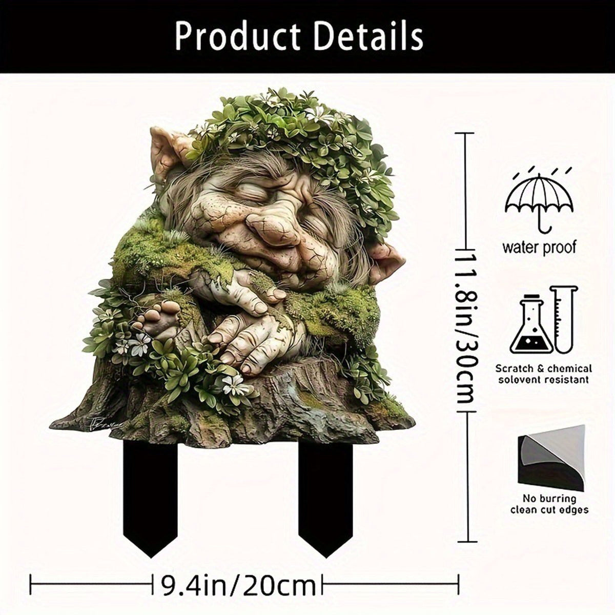 Nkmbld Clearance & Promo! Garden Ornaments, Garden Sculpture Acrylic Potted Plants and Courtyard Decorative Floor Tiles, Housewarming Ornament for Patio, Lawn, Yard, Pathway