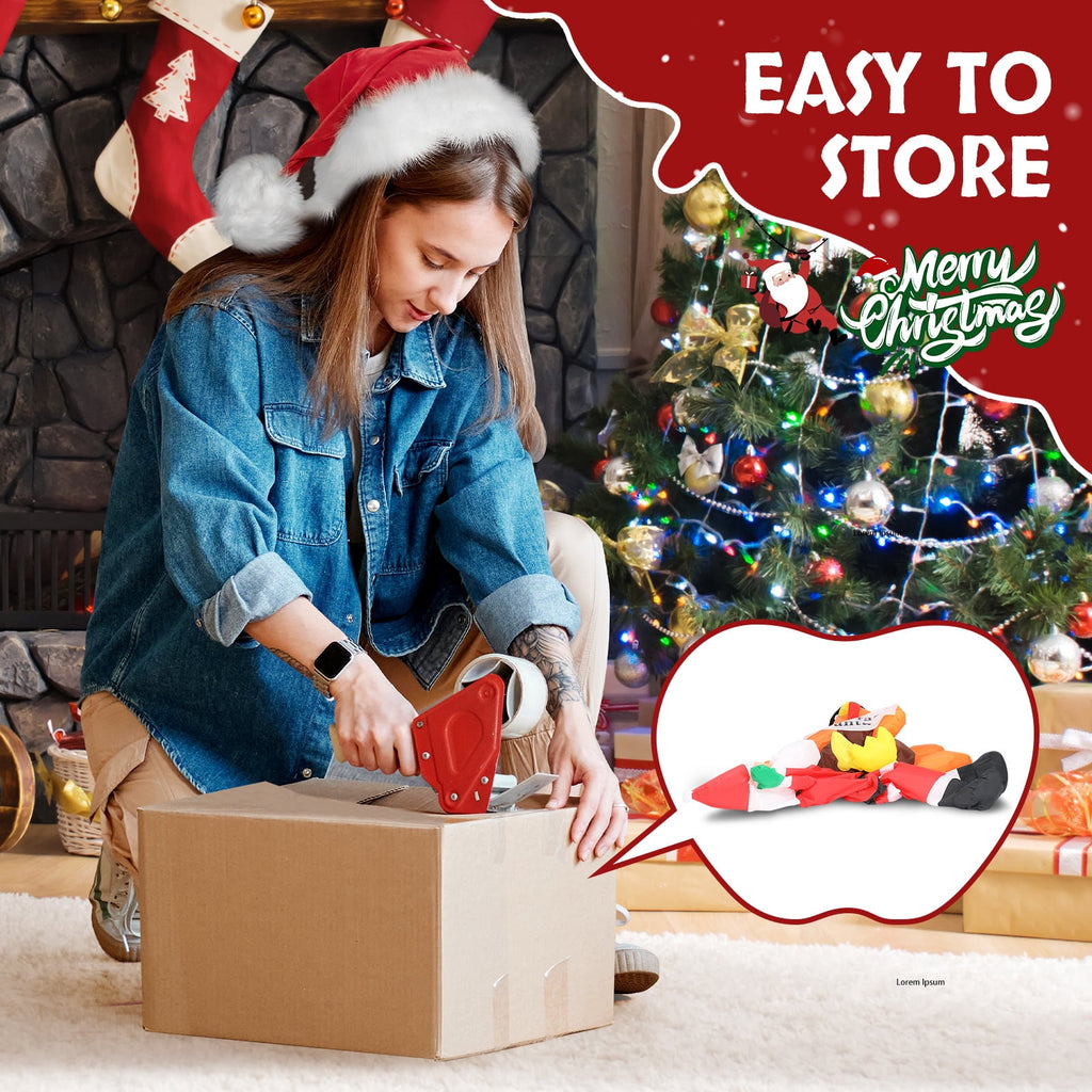 UBesGoo Inflatable Christmas Santa Claus & Turkey Decor Garden Decoration Thanksgiving